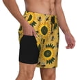 thumbnail image 2 of Fuzoiu Bees and Sunflowers Print Men's Swim Shorts,Quick-Dry Double-Layer Swim Trunks,Board Trunks,Beach Shorts Swimwear Bathing Suits-3X-Large, 2 of 6