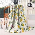 thumbnail image 2 of Yellow Lemon Fruit Flowers Yellow Pattern Blanket,Comfortable Soft Flannel Throw Blanket,All Season,Warm Lightweight Blankets for Sofa Bed Couch Living Room Chair,60"x80", 2 of 4