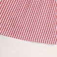 thumbnail image 6 of ZEHJUHAN Toddler Girls Plaid Dress Puff Sleeves Apple Embroidery Back to School Outfit for Daily Wear Red，2Y, 6 of 7