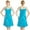 Blue, variant on LYMAYTER Women's Satin Lingerie Mini Spaghetti Strap Dress Silk Satin Nightgowns M-4XL