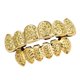 thumbnail image 2 of 18K Hip Hop Dientes Grill Top & Bottom Grill Set Grill Boca Dientes Dorado SM SunniMix Dientes de parrilla de hip hop, 2 of 8
