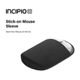 thumbnail image 3 of Incipio Stick-on Mouse Sleeve, Adhesive Laptop Mouse Holder Pocket, Slim Stretch Fabric Storage for Wireless Mouse & Accessories, Prepositional Peel & Stick Design, Black, 3 of 10
