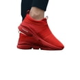 thumbnail image 3 of Kesitin Mens Breathable Low Top Flats Running Walking Shoes Comfortable Lightweight Casual Sneakers Red 5.5, 3 of 9