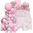 thumbnail image 5 of MMTX Pink Gray Silver Balloon Garland, Pink Theme Balloon Decoration with Pink Confetti Balloons for Birthday Wedding Baby Shower Bridal Shower, 5 of 8