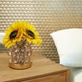 thumbnail image 6 of RXMEKW Lamps for Bedrooms Sunflower Table Lamp, Dimmable Flower Lamp, Battery Operated Sunflower Table Lamp, Artificial Flower Lamp with Glass Vase, Small Lamp for Bedroom, 6 of 9