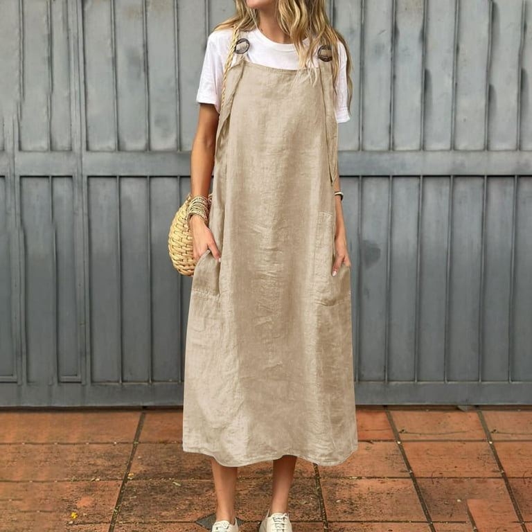 Clothing Loose Fitting Midi Summer Dresses Plus Size Women's Vintage Holiday  Geometric Colorblock Print