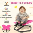 thumbnail image 4 of Qaba Butterfly-Shaped Kids Swivel Chair, Sensory Spinning Chair, Pink, 4 of 10