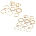 thumbnail image 3 of Bohemian Retro Moon Joint Knuckle Ring Sets Rings set Women Girls Rhinestones Heart Shape Rings Hand Jewelry Set, 3 of 9