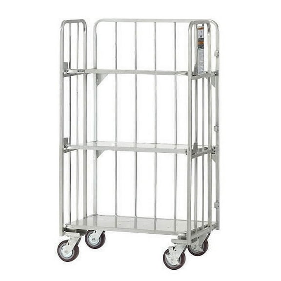 Global Industrial 912138 Best Value Folding Truck with Solid Tilting Shelves - Capacity 2000 lbs