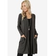 thumbnail image 2 of REDHOTYPE New Ladies Front Cardigan Long Sleeve Pocket Solid Color Sweater Jacket, 2 of 3
