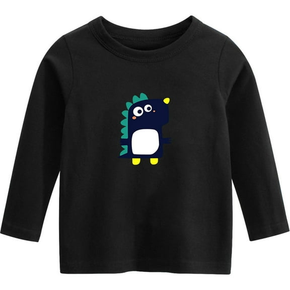 Nrmvnmi Toddler Boy Space Planet Cotton Shirts Long Sleeve Kids Clothes Cartoon Graphic T-Shirt