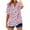 Style 10, variant on GERsome Womens Button V Neck T Shirts Rolled Short Sleeve Loose Fit Casual Summer Floral Tee Shirts, Sizes S-2XL