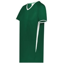 Augusta Sportswear 6916.438.L Girls Cutter Plus V-Neck Jersey, Dark Green & White - Large