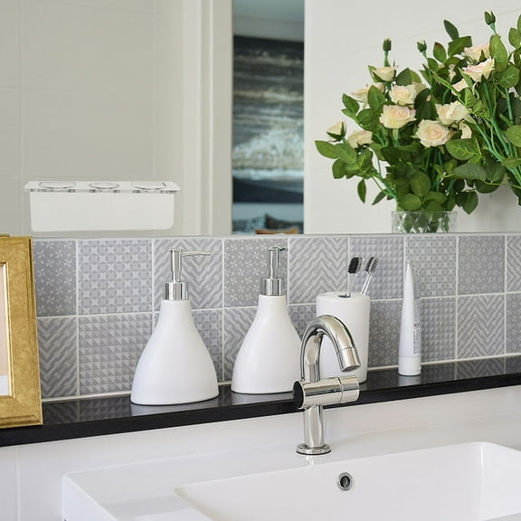 NICEXMAS Transparent Wall Mounted Hair Tool Holder for Blow Dryer Curling Iron Storage