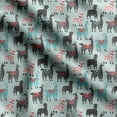 thumbnail image 1 of Soimoi Llama Alpaca Printed, Poly Canvas Fabric, Decor Sewing Fabric by The Yard 56 Inch Wide,Decorative Fabric for Curtains Tote Bags, Light Blue, 1 of 5