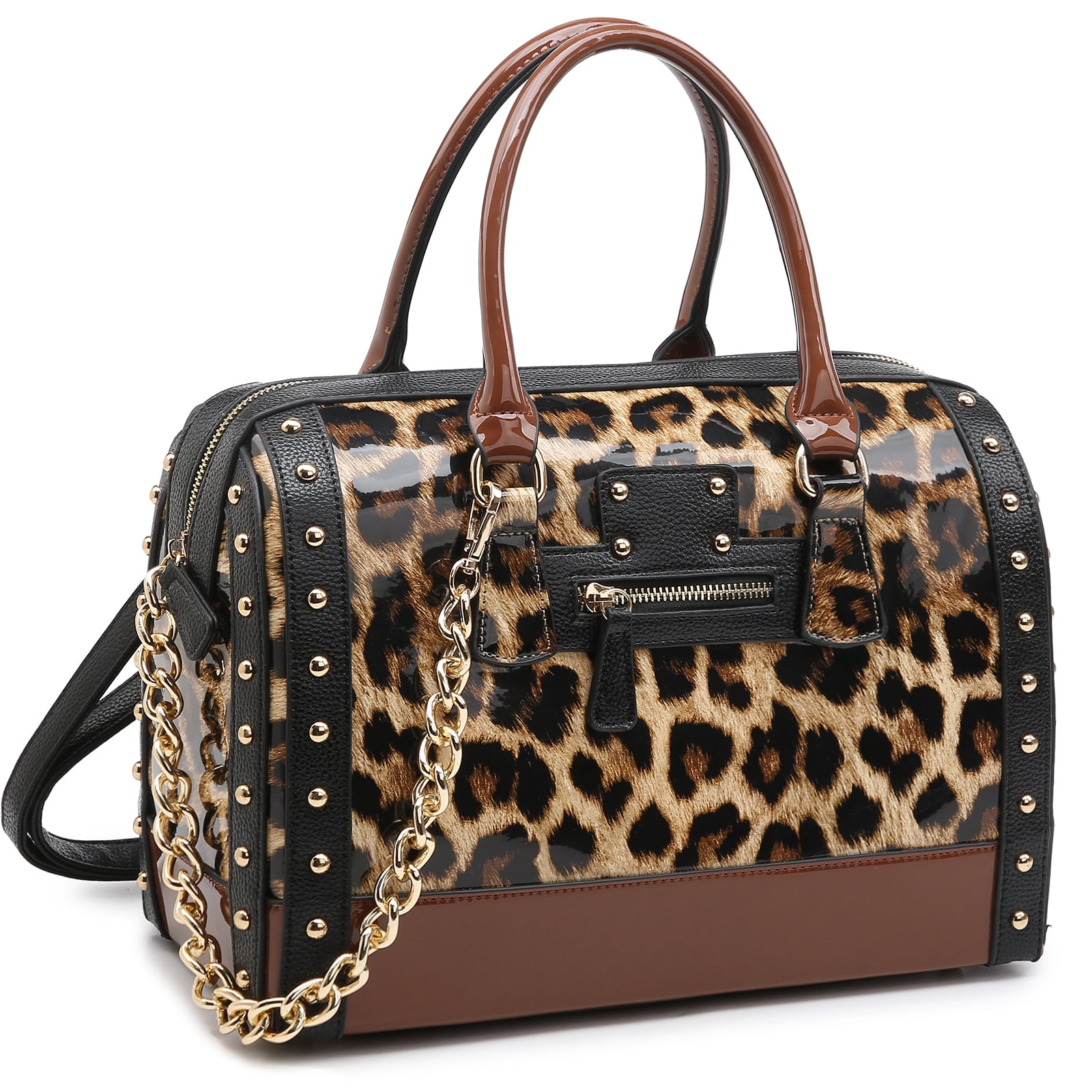 Elegant Patent Barrel Top Handle Satchel Bag – Shoulder Versatility