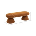 thumbnail image 3 of Meridian Furniture Drum Saddle Faux Shearling Teddy Fabric Bench, 3 of 6