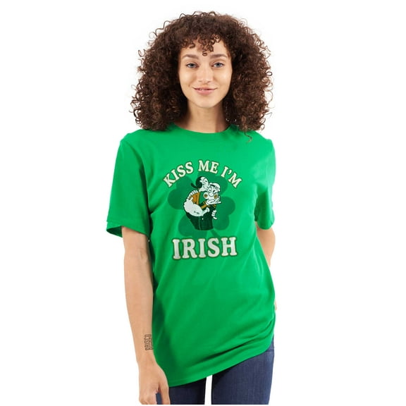 Popeye Kiss Me Im Irish St Paddys Day Men's Graphic T Shirt Tees Brisco Brands S