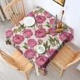 thumbnail image 2 of Pioneer Flower Floral Print Pattern Square Tablecloth,Waterproof Square Table Cover,Wipeable Spillproof Washable Table Cover for Home Kitchen Party Decor 52"x52"(132x132cm), 2 of 6