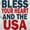 White, variant on Bless Your Heart and the USA Cute Women's Graphic T Shirt Tees Brisco Brands S