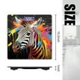 thumbnail image 2 of Bathroom Scale, Highly Accurate Digital Body Scale,Precisely Measures Weight up to 400 lbs-Colorful Zebra With Paint Splatters On Black Background, 2 of 4