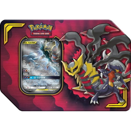 Pokémon Tcg Power Partnership Tin Garchomp Giratina Gx 4 Booster Packs