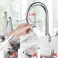 thumbnail image 4 of Kitchen Faucet Head Stainless Steel + ABS 19cm Kitchen Faucet Sprayer 360° Rotatable Water Saving Strainer Splash Proof 3 Modes for Kitchen Bathroom Kitchen, 4 of 5