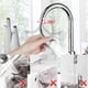 thumbnail image 4 of WUHECOME Cabezal de grifo de cocina Acero inoxidable + ABS Cabezal de rociador de 19 cm Grifo de cocina Giratorio de 360 ° Colador de ahorro de agua Antisalpicaduras 3 modos para cocina Baño Cocina brillar Electrónica, 4 of 5