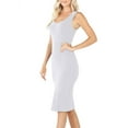 thumbnail image 3 of Womens Sleeveless Bodycon Tank Knee Length Midi Dress, 3 of 8