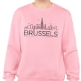thumbnail image 2 of Skyline Brussels Belgium Sweatshirt Unisex 2X-Large Pink, 2 of 5