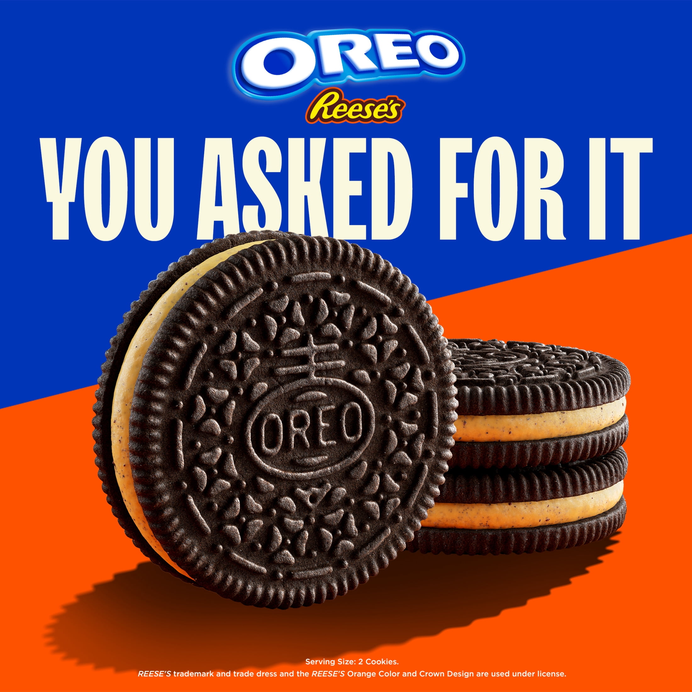 (3 pack) OREO REESE'S Peanut Buttery Creme Chocolate Sandwich Cookies, 12.35 oz