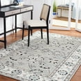 thumbnail image 2 of SAFAVIEH Micro-Loop Warwick Medallion Area Rug, Grey/Ivory, 8' x 10', 2 of 8