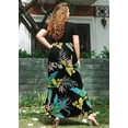 thumbnail image 7 of SHOWMALL Plus Size Summer Maxi Dress for Women Colorful Plantain 2X Short Sleeve Crewneck Casual Beach Bohemian Full-Length Long Sun Dresses with Pockets, 7 of 7