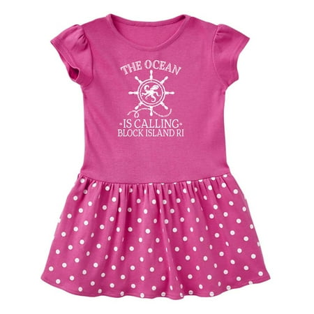 

Inktastic Block Island Rhode Island Vacation Gift Toddler Girl Dress