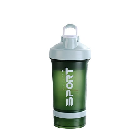

Powder Storage Portable Workout Water Cup For Running Cycling Fitness Supplement Mixer Cup Protein Shaker Bottle 1pc 480ml/16.5oz
