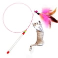 thumbnail image 2 of Varita con juguete para gatos: diseño con plumas y cascabel, cordón elástico; juego interactivo para gatos de todos los tamaños, 2 of 8