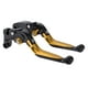 thumbnail image 1 of Palancas de freno y embrague cortas y largas únicas para Yamaha YZF R1 2015-2022, palanca de freno ajustable de aleación de aluminio, mango tono dorado con cabeza negra, 1 of 1