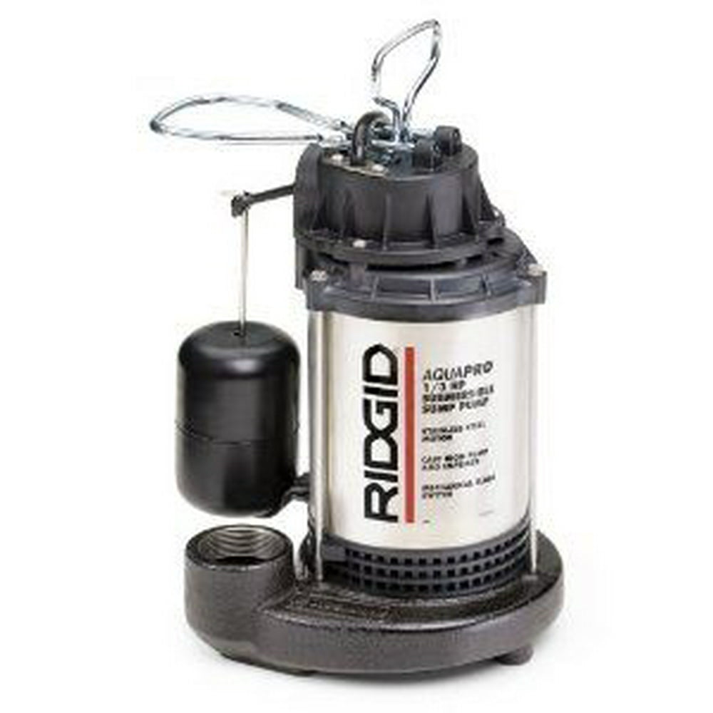 Black 1/3 Horsepower Submersible Sump Pump Ridgid SP330 Walmart