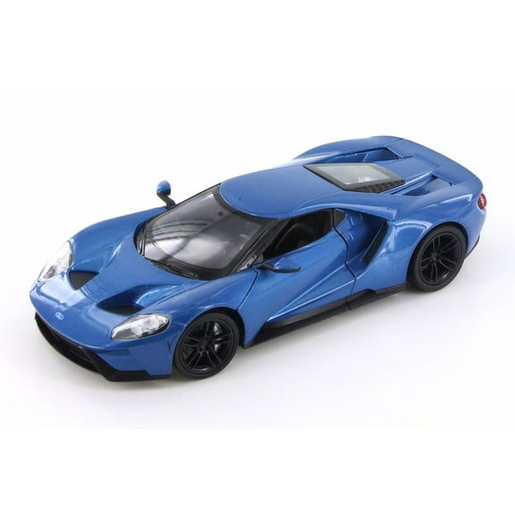 2017 Ford GT, Blue - Welly 24082/4D - 1/24 Scale Diecast Model Toy Car