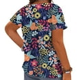 thumbnail image 2 of CLOOCL Women Blouse Shirts Floral 3D Printed Tops Oversized Summer Streetwear, 2 of 6