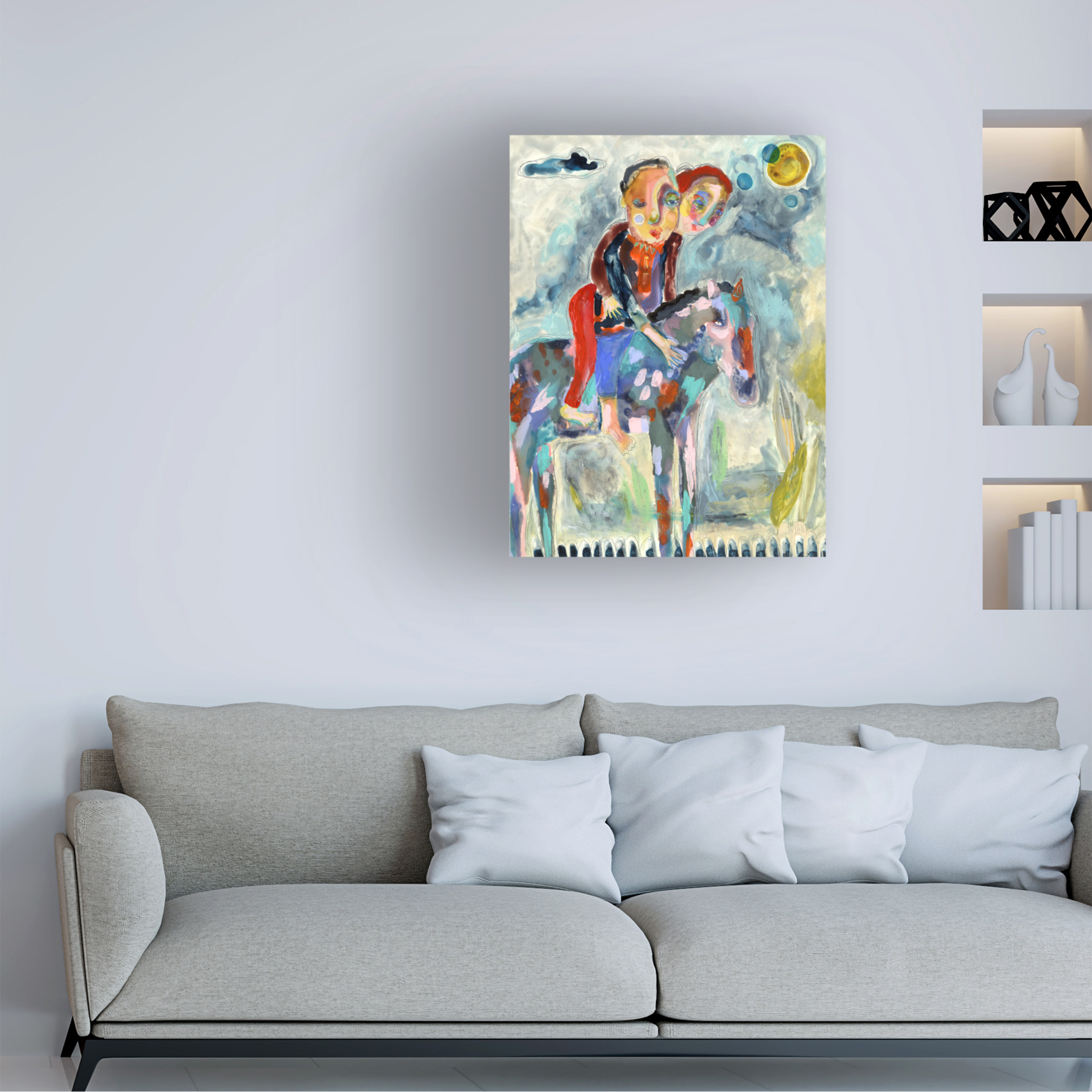 Trademark Fine Art 'Whos Driving This Pony' Canvas Art by Wyanne