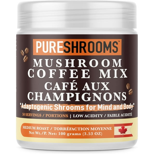 PureShrooms Instant Mushroom Coffee – Organic Lion’s Mane, Reishi & Cordyceps