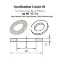 thumbnail image 5 of Nylon Flat Washers, Soft/Hard Plastic PVC Transparent Insulating Plain Gasket Ring Spacer Flat Washer M1.2 M1.4 M1.7 M1.8 M2 M2.5 M3 M4 M5 M6~ M12, 5 of 5