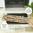 thumbnail image 3 of Evergreen Welcome scroll Sassafras Indoor Outdoor Switch Doormat 1'10"x10" Beige, 3 of 4