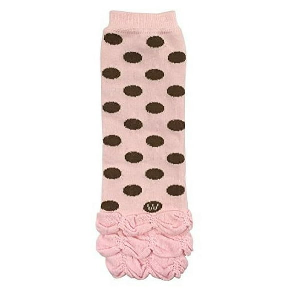 ALLYDREW Stripes, Polka Dots & Chevron Baby Leg Warmer & Toddler Leg Warmer for Boys & Girls, Pink Polka Dots & Ruffle Bottom