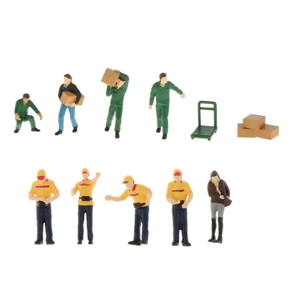 13 piezas 1:64 a modelo de estación de servicio reparador figurita juguetes