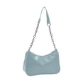 thumbnail image 2 of Hogar y cocina, Almacenamiento y organización, Organizadores y almacenamiento de baño, Bolso bandolera informal de cuero suave para mujer, bolso de hombro con cadena, bolso pequeño de PU con cadena., 2 of 6