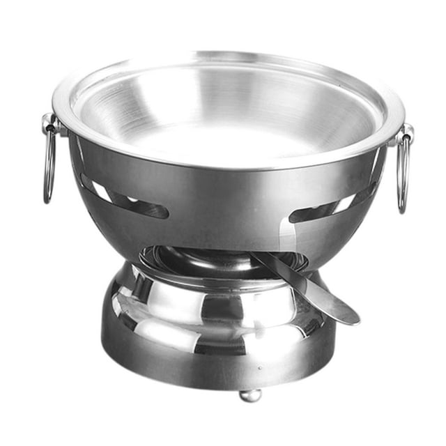 Maytalsory Essentiel Réchauds de Camping Extérieurs en Acier Inoxydable Pot Chaud Offrant une Résistance Élevée à la Température de Cuisson Pot à Ramen Poêle à Ragoût Argent