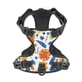 thumbnail image 3 of Kdxio Flower Print No Pull Dog Harness Adjustable Reflective Oxford Easy Control Medium Large Dog Harness for Training and Everyday-X-Large, 3 of 8