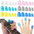 thumbnail image 2 of 30 Pieces Silicone Guitar String 5 Fingertip Protection Non-Slide Hand Covers Caps Colorful Protector Press Accessories Beginners, 2 of 8